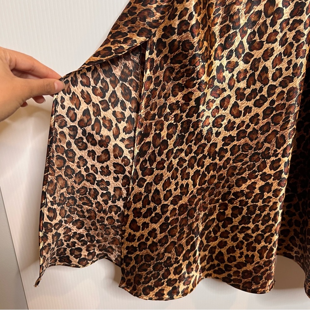CINEMA ETOILE Vintage Leopard Print Slip Midi Dress. Size Medium‎ - Picture 5 of 8
